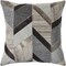 Edge Collections - 20" x 20" - Gray - Chevron Decorative Wool Pillow - 1 Piece
